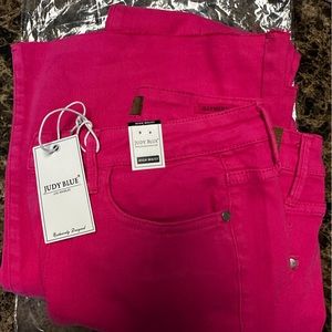 JUDY BLUE PINK THE DOLLY HIGH-RISE JEANS